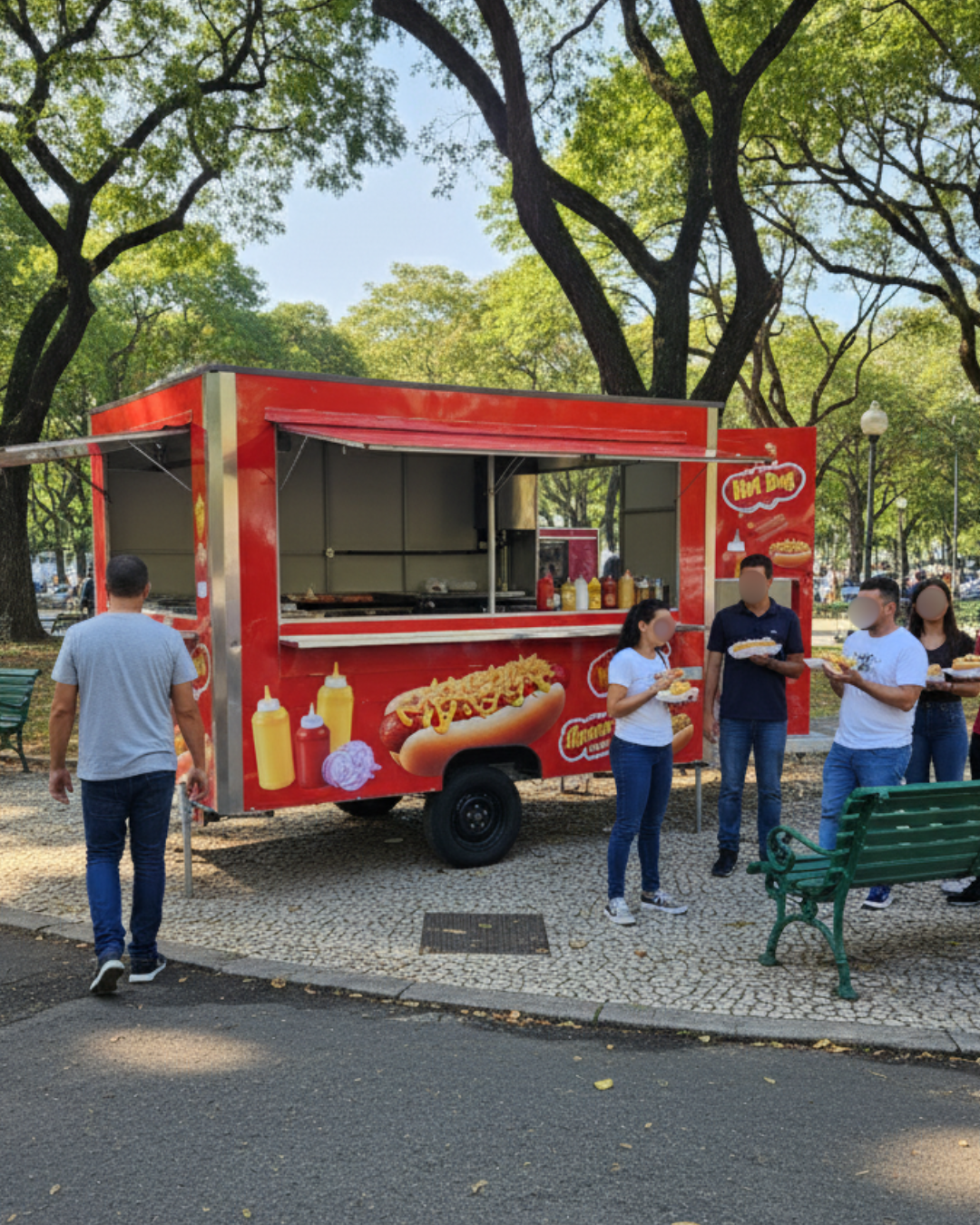 Trailer Hot Dog Vermelho